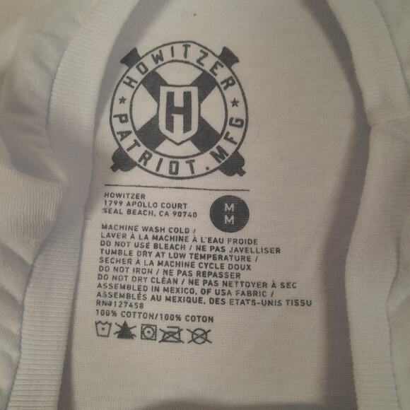 Howitzer White First Responder USA Flag Tank‎ Women M NWT 2A WethePeople Freedom - Picture 4 of 7